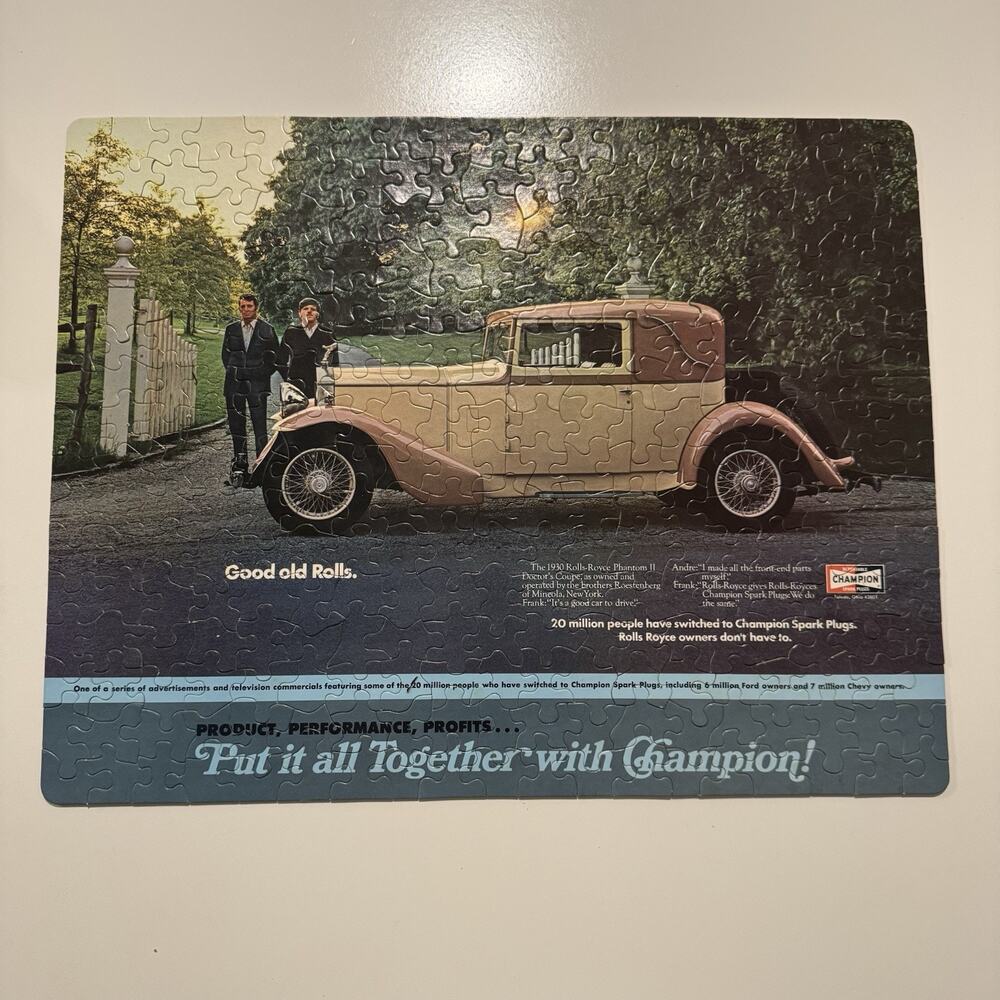 Champion Vintage Car Puzzle — Cream and Pink